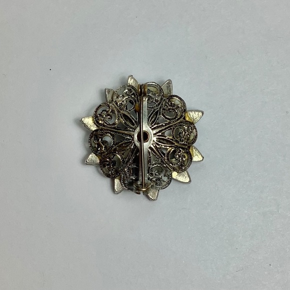 Turquoise and silver brooch. Vintage piece. - Picture 2 of 3